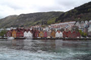 Blick auf das alte Hanseviertel Bryggen