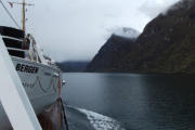 im Aurlandsfjord auf dem Weg nach Flåm