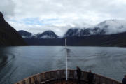 im Aurlandsfjord auf dem Weg nach Flåm