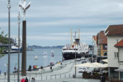 Blick von der Dom Kirche zum Hafen Vågen