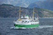 Schiffsbegegnung mit der "Sandnes" vor dem Lysefjord