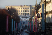 Karl Johans gate mit Blick zum Königlichen Schloss in Oslo