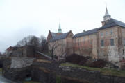 Blick zur Festung Akershus vom Sonnendeck der "Trollfjord"