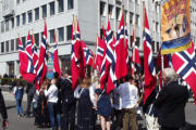 Gruppe von Fahnenträgern am 17.Mai in Oslo