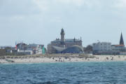 Blick auf Warnemünde von der Ostsee