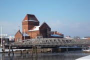 die historische Drehbrücke in Lübeck