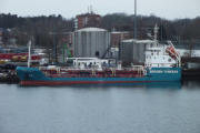 der kl. Tanker MS "Bergen Troll" ist für die Color Line Schiffe in Kiel zuständig