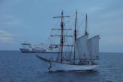 Segler Marite und Stena Germanica vor Kiel