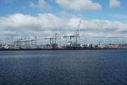 der Containerhafen von Aarhus