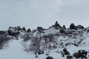 Lavaformationen in der Senke von Dimmuborgir