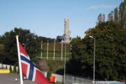 Blick vom Achterschiff zur Westerplatte