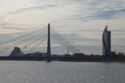 die Skyline von Riga am morgen