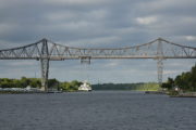 Hochbrücke-Rendsburg mit Schwebefähre