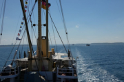 fahrt auf die Ostsee, Blick zurück zur Kieler Förde