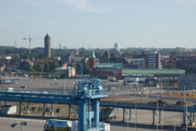 Blick vom Schiff auf Trelleborg