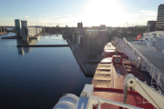 Blick vom Schiff nach achtern